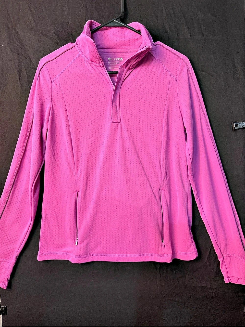 Mondetta Performance Luxury Quarter Zip Pullover Women'Small Pink Small